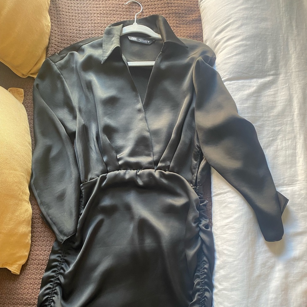 Satin effect zara dress 2022